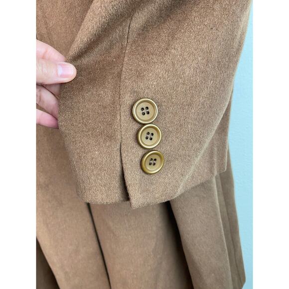 NWT Angelo Rossi Men's 44 Brown Hand Tailored Micro Tech Wool Coat - Picture 6 of 11